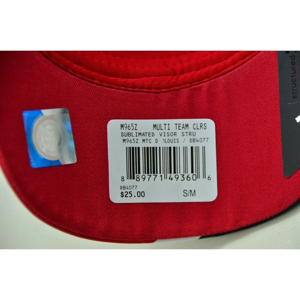 Adidas Louisville Cardinals Red and Black FitMax 70 Stretch Hat Cap Size S/M NEW